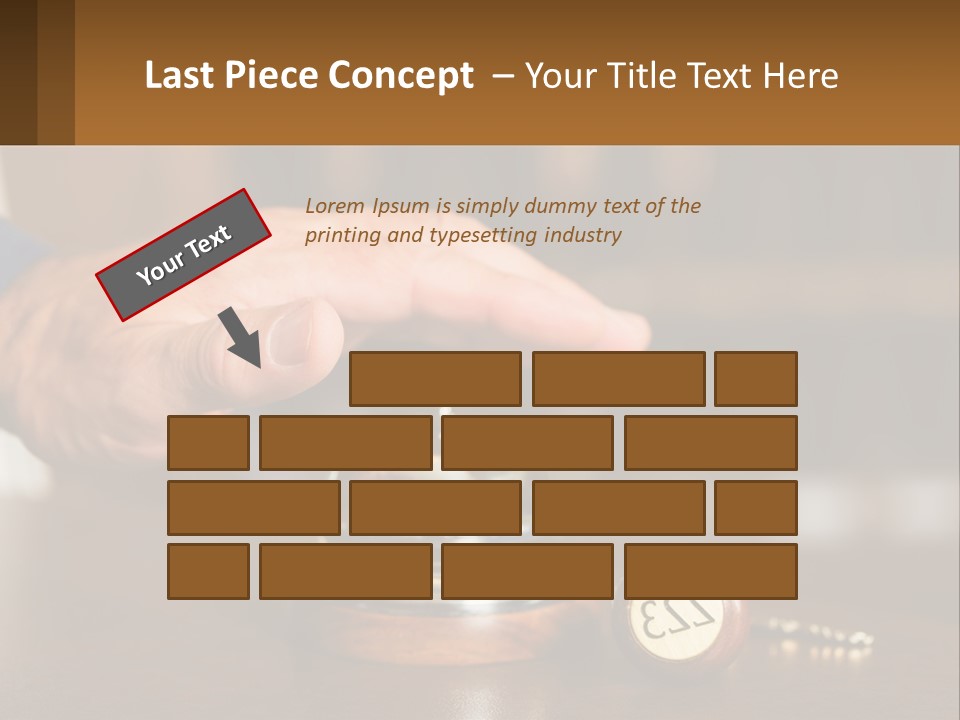 A Person Holding A Bell With A Wooden Base PowerPoint Template