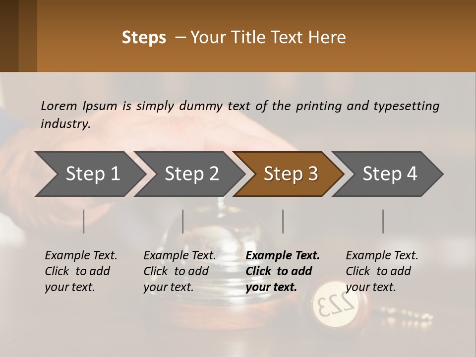 A Person Holding A Bell With A Wooden Base PowerPoint Template