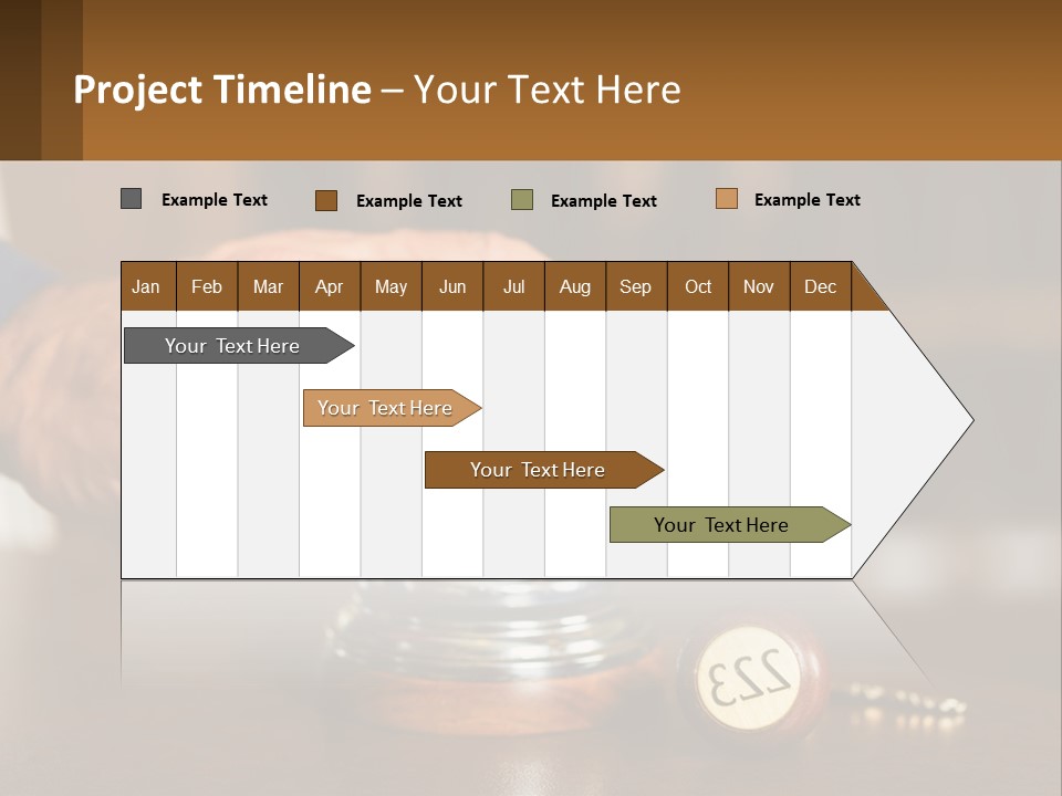 A Person Holding A Bell With A Wooden Base PowerPoint Template