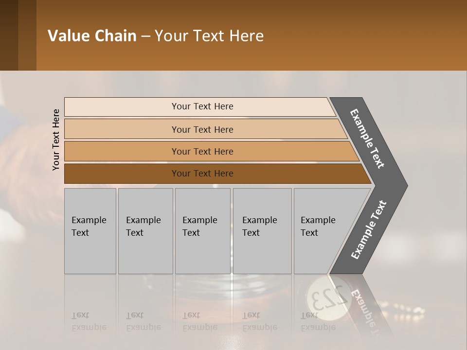 A Person Holding A Bell With A Wooden Base PowerPoint Template