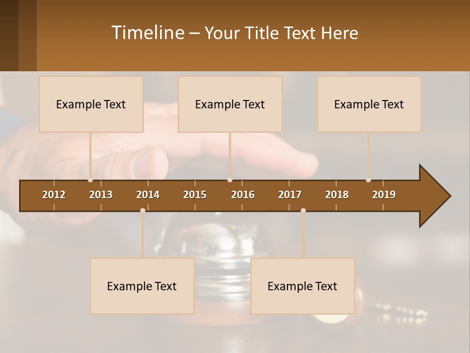 A Person Holding A Bell With A Wooden Base PowerPoint Template
