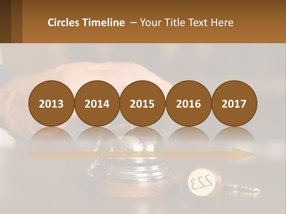 A Person Holding A Bell With A Wooden Base PowerPoint Template