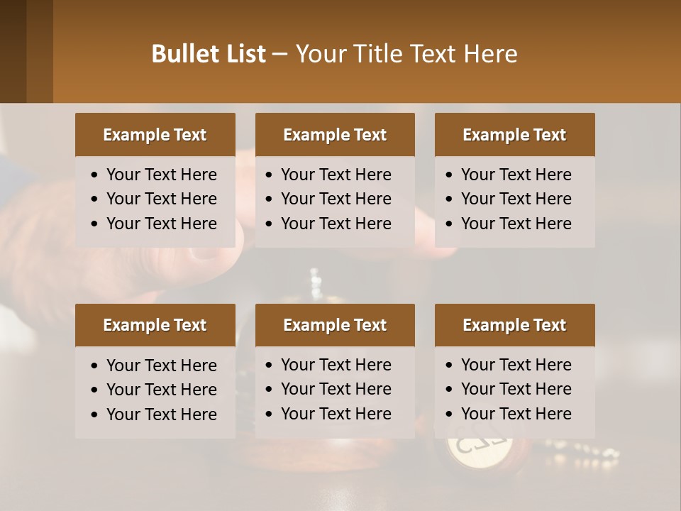 A Person Holding A Bell With A Wooden Base PowerPoint Template