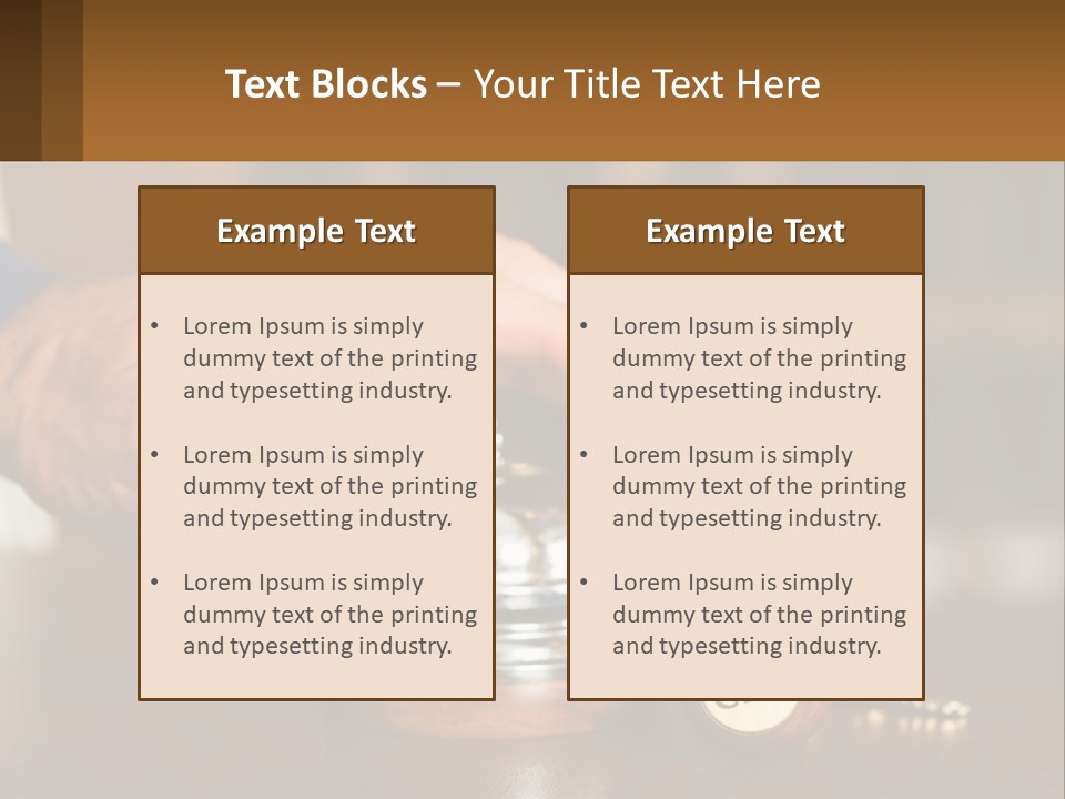 A Person Holding A Bell With A Wooden Base PowerPoint Template