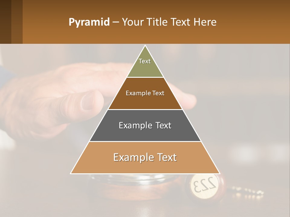 A Person Holding A Bell With A Wooden Base PowerPoint Template