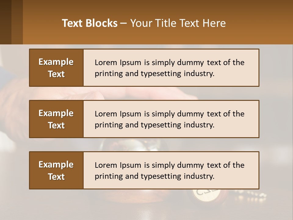 A Person Holding A Bell With A Wooden Base PowerPoint Template