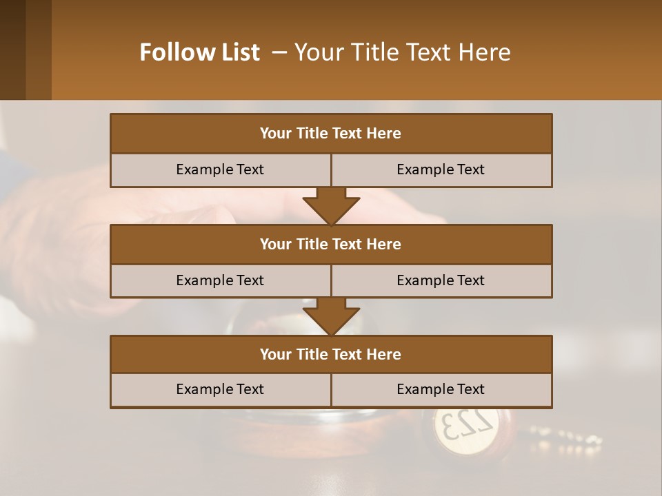 A Person Holding A Bell With A Wooden Base PowerPoint Template