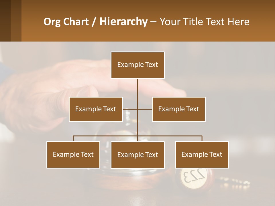 A Person Holding A Bell With A Wooden Base PowerPoint Template