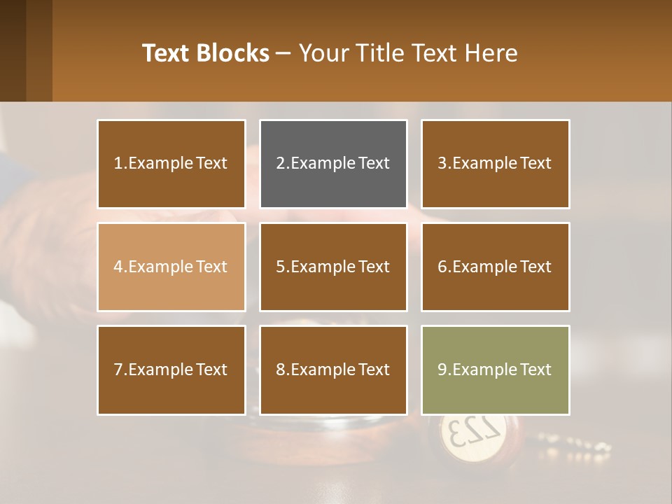 A Person Holding A Bell With A Wooden Base PowerPoint Template