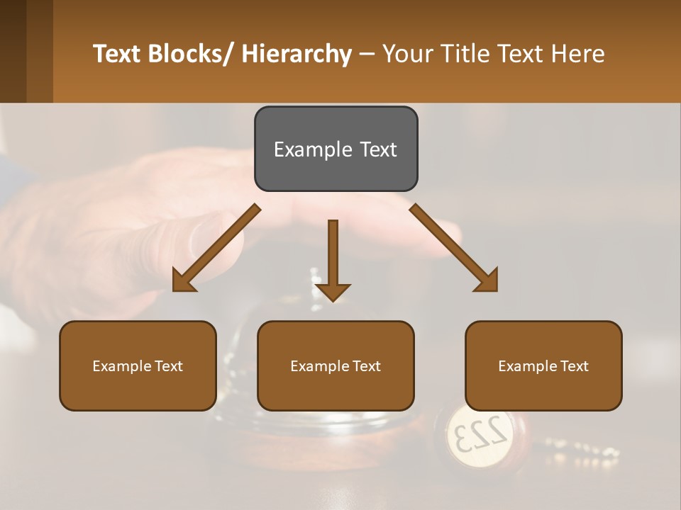 A Person Holding A Bell With A Wooden Base PowerPoint Template