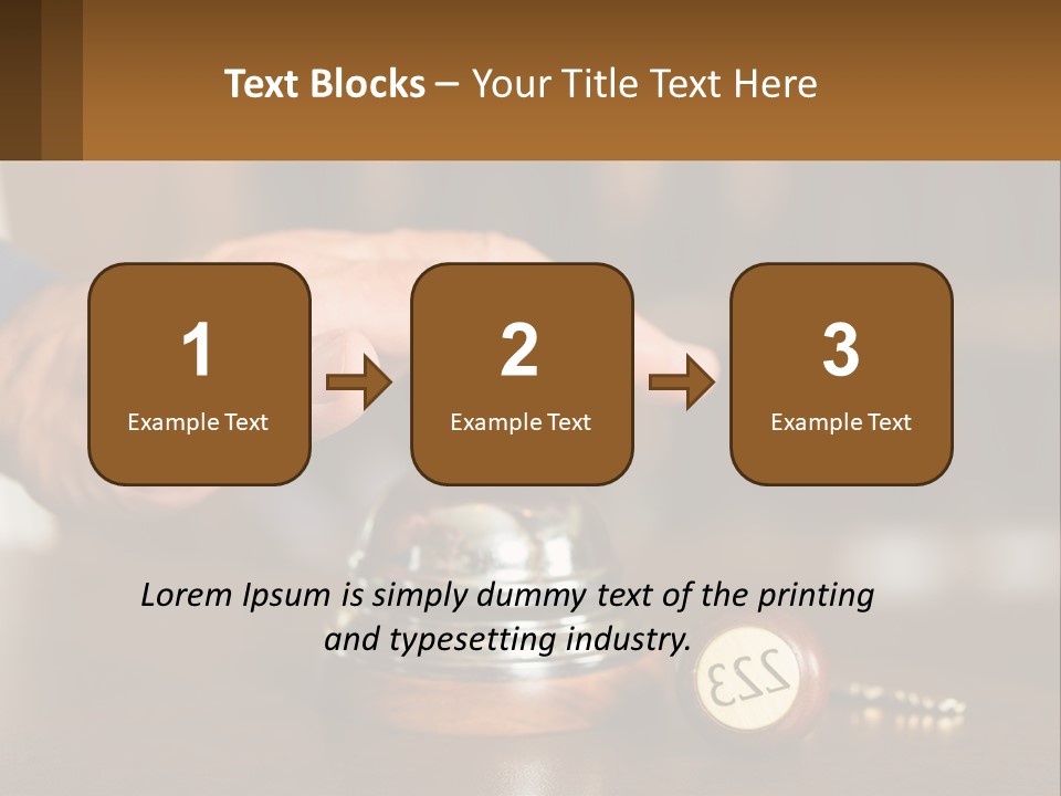 A Person Holding A Bell With A Wooden Base PowerPoint Template