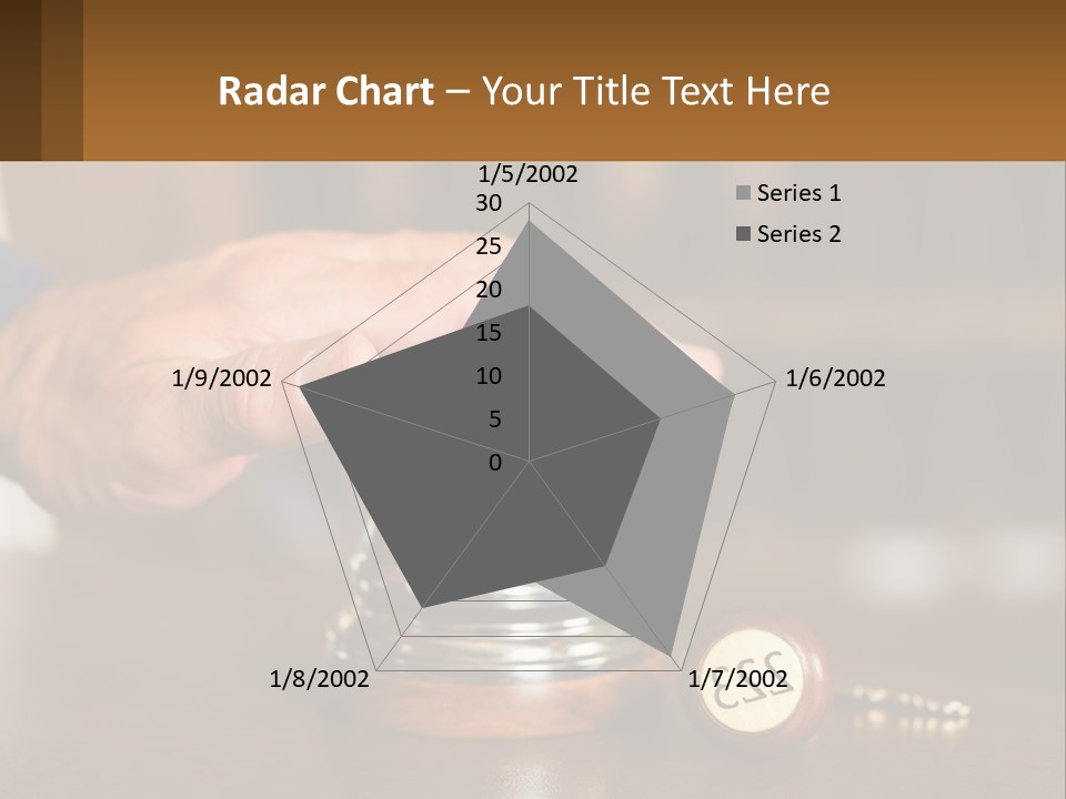 A Person Holding A Bell With A Wooden Base PowerPoint Template