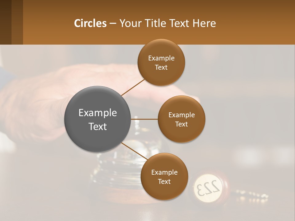 A Person Holding A Bell With A Wooden Base PowerPoint Template