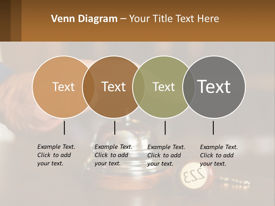 A Person Holding A Bell With A Wooden Base PowerPoint Template