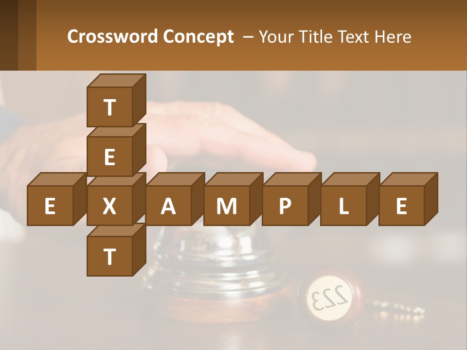 A Person Holding A Bell With A Wooden Base PowerPoint Template