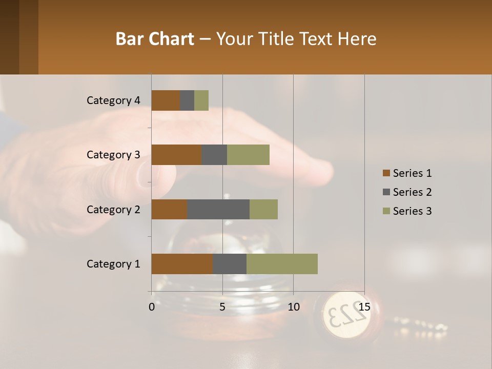 A Person Holding A Bell With A Wooden Base PowerPoint Template