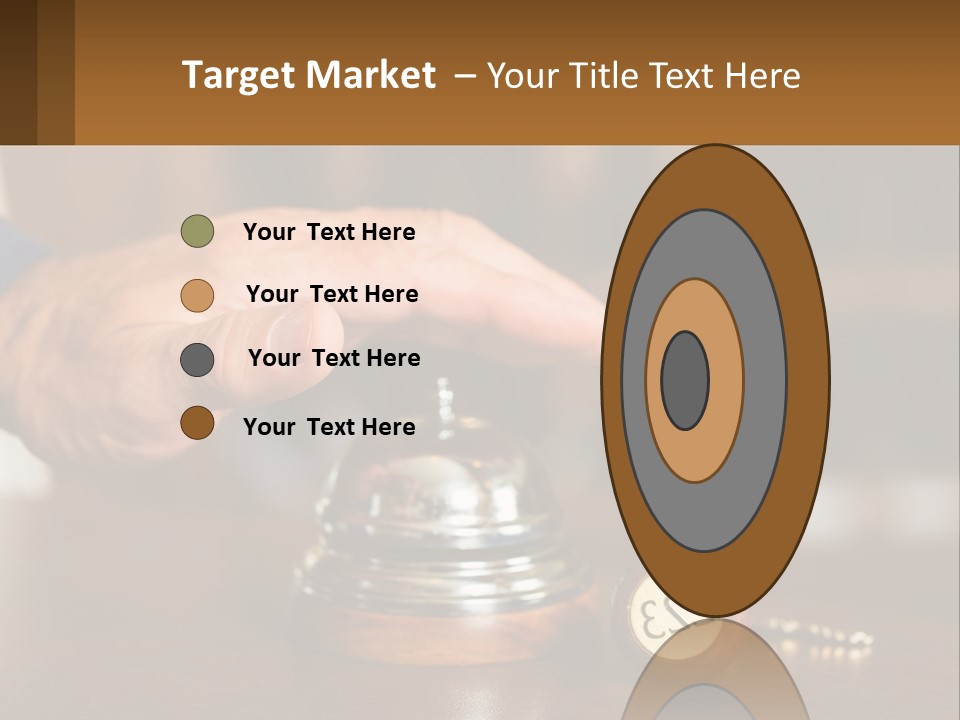 A Person Holding A Bell With A Wooden Base PowerPoint Template