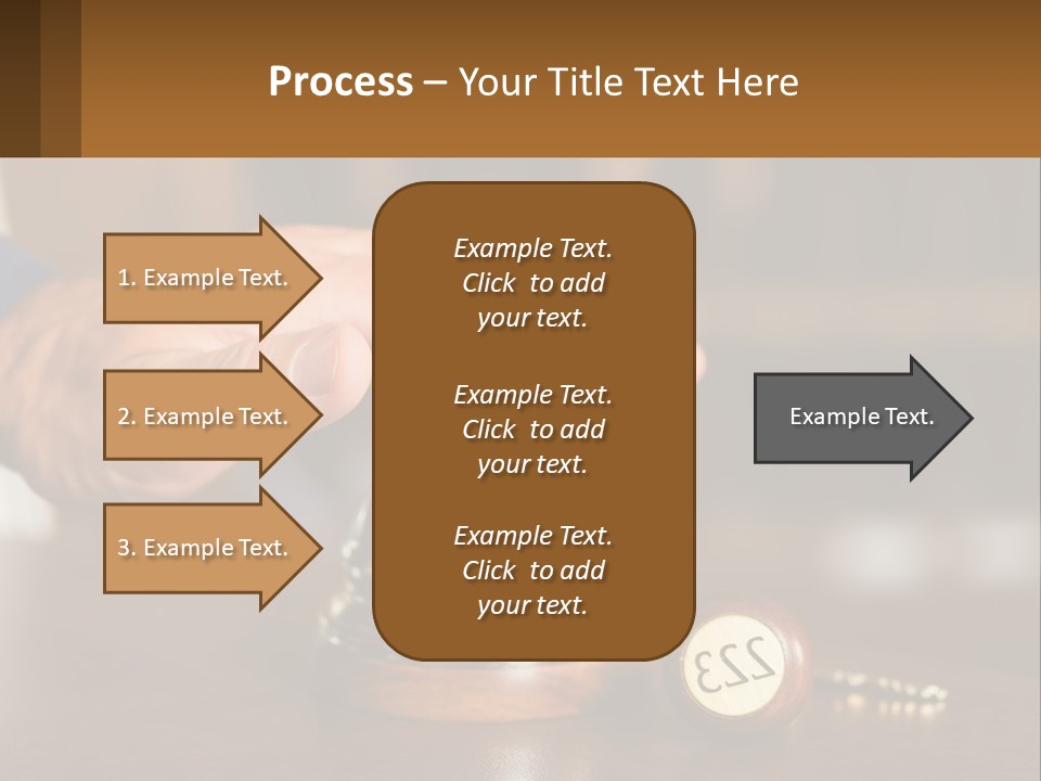 A Person Holding A Bell With A Wooden Base PowerPoint Template