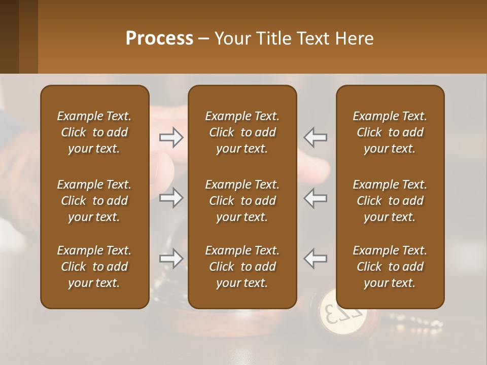 A Person Holding A Bell With A Wooden Base PowerPoint Template