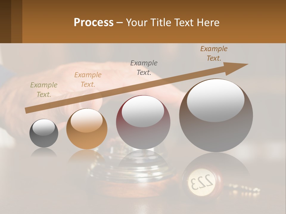 A Person Holding A Bell With A Wooden Base PowerPoint Template