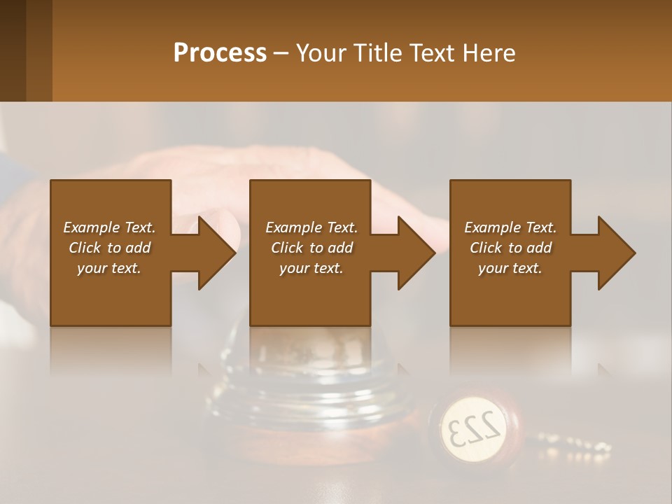 A Person Holding A Bell With A Wooden Base PowerPoint Template