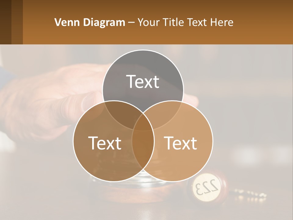 A Person Holding A Bell With A Wooden Base PowerPoint Template