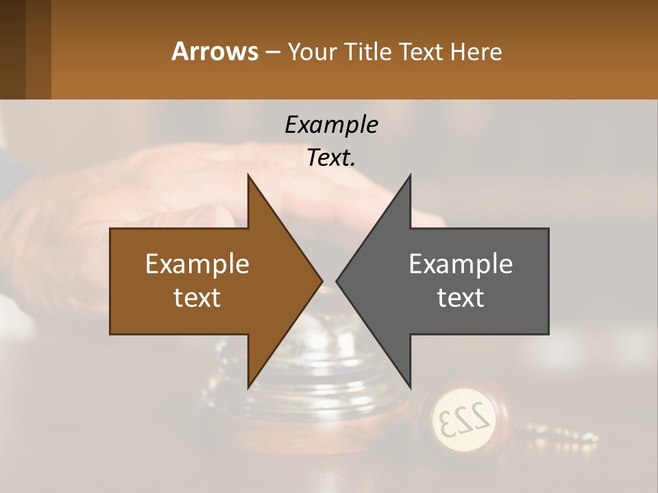 A Person Holding A Bell With A Wooden Base PowerPoint Template