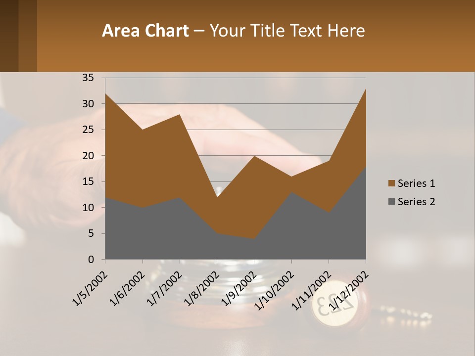 A Person Holding A Bell With A Wooden Base PowerPoint Template