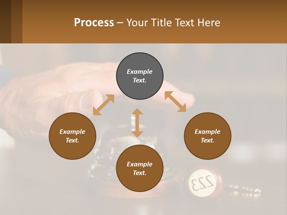 A Person Holding A Bell With A Wooden Base PowerPoint Template