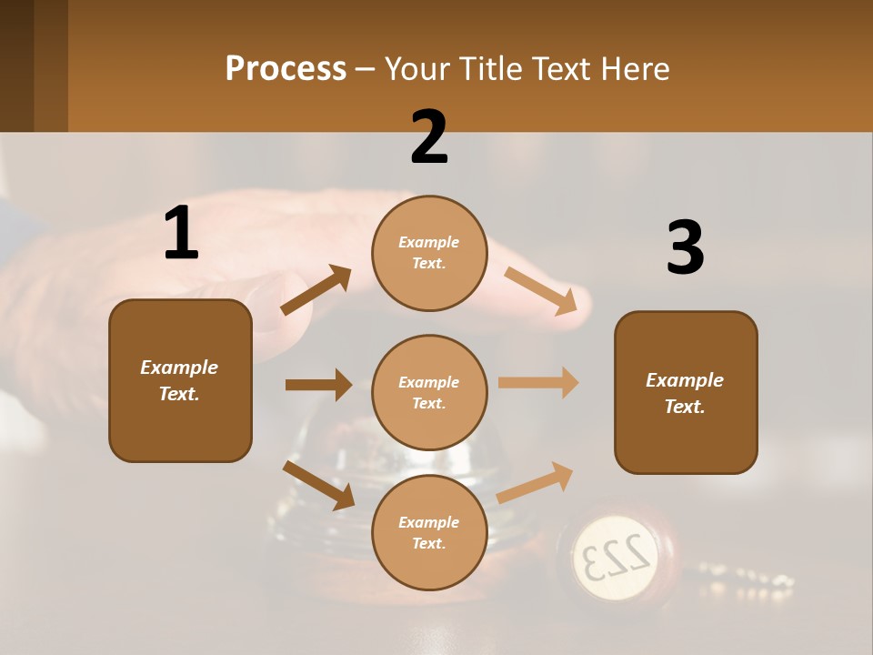 A Person Holding A Bell With A Wooden Base PowerPoint Template