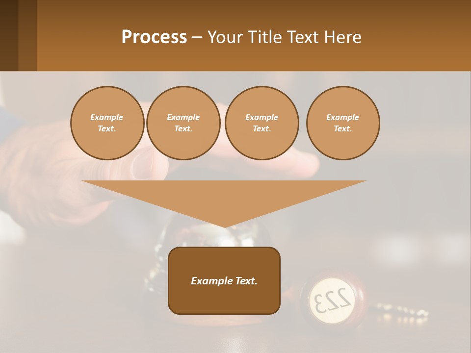 A Person Holding A Bell With A Wooden Base PowerPoint Template
