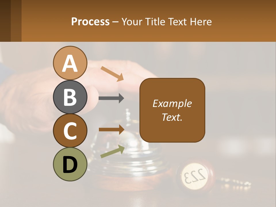 A Person Holding A Bell With A Wooden Base PowerPoint Template