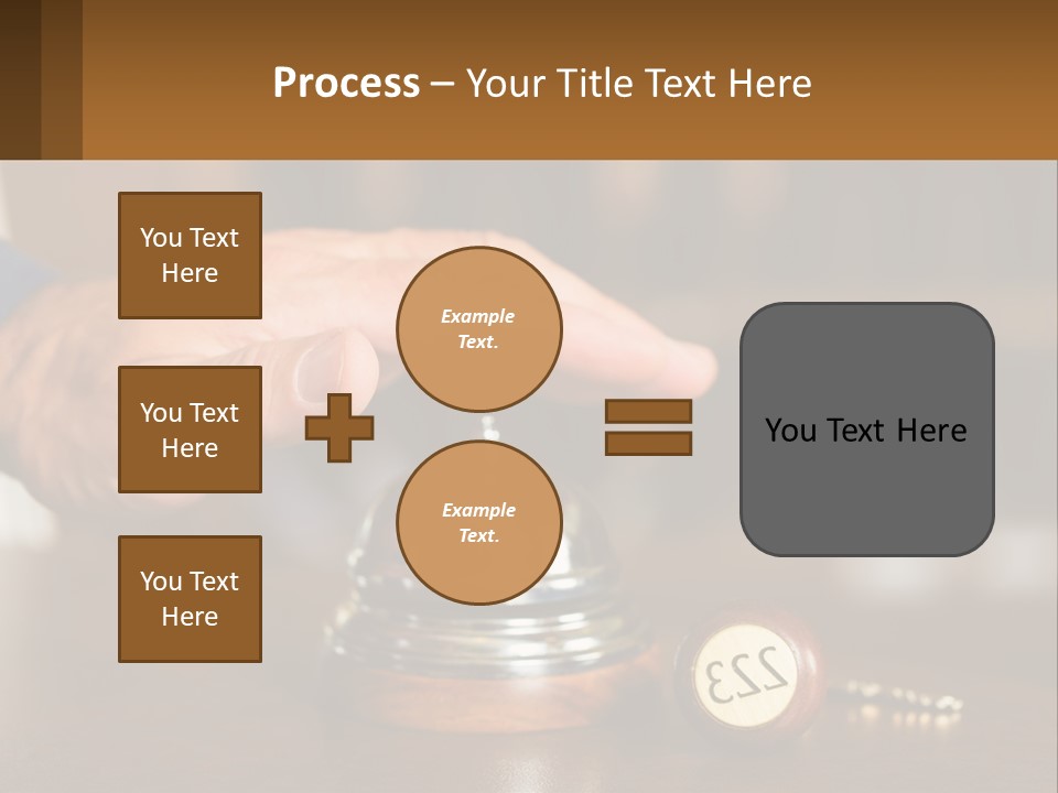 A Person Holding A Bell With A Wooden Base PowerPoint Template