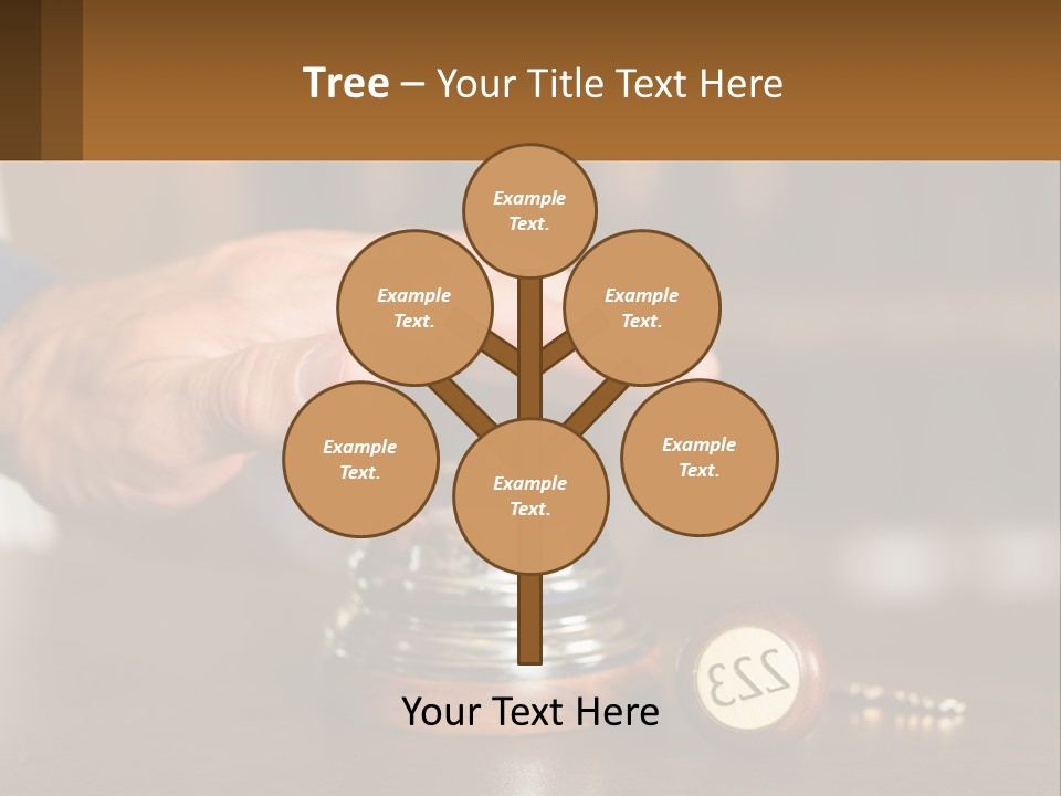 A Person Holding A Bell With A Wooden Base PowerPoint Template