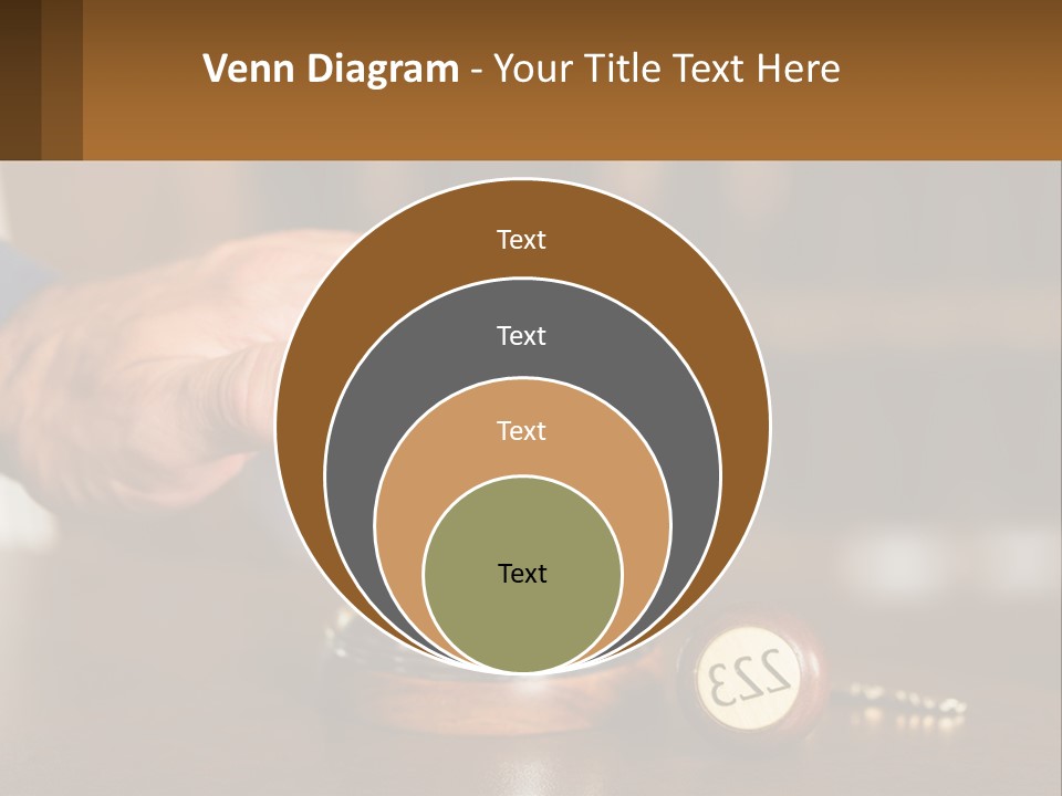 A Person Holding A Bell With A Wooden Base PowerPoint Template