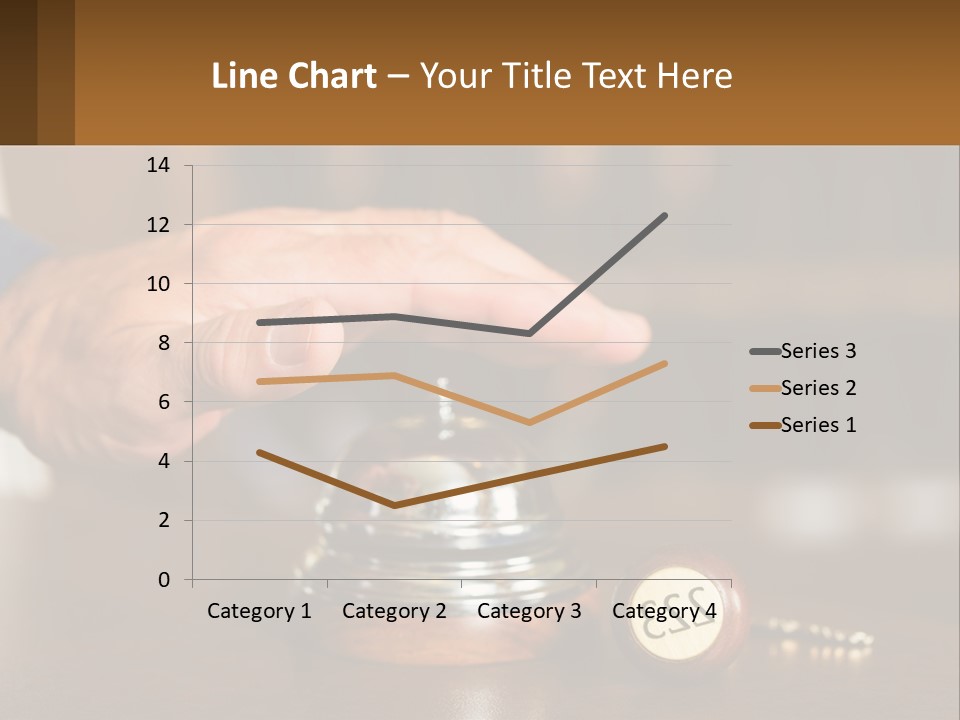 A Person Holding A Bell With A Wooden Base PowerPoint Template