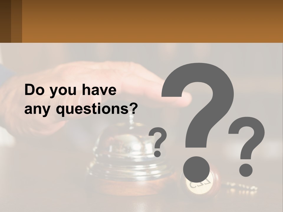 A Person Holding A Bell With A Wooden Base PowerPoint Template