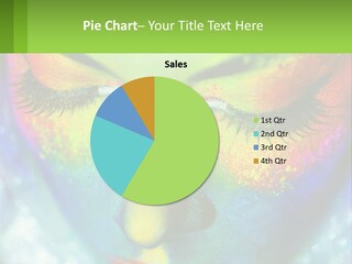 A Woman's Colorful Makeup Is Featured In This Powerpoint Presentation PowerPoint Template