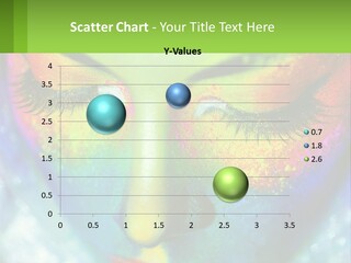 A Woman's Colorful Makeup Is Featured In This Powerpoint Presentation PowerPoint Template