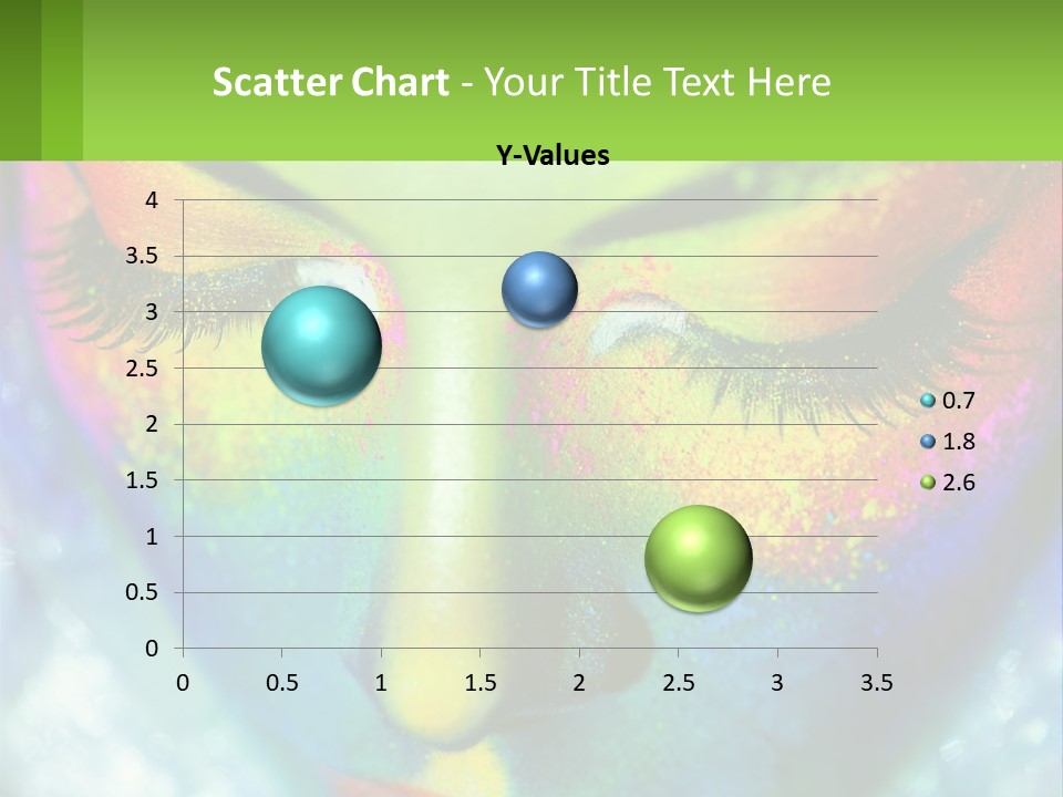 A Woman's Colorful Makeup Is Featured In This Powerpoint Presentation PowerPoint Template