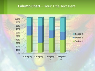 A Woman's Colorful Makeup Is Featured In This Powerpoint Presentation PowerPoint Template