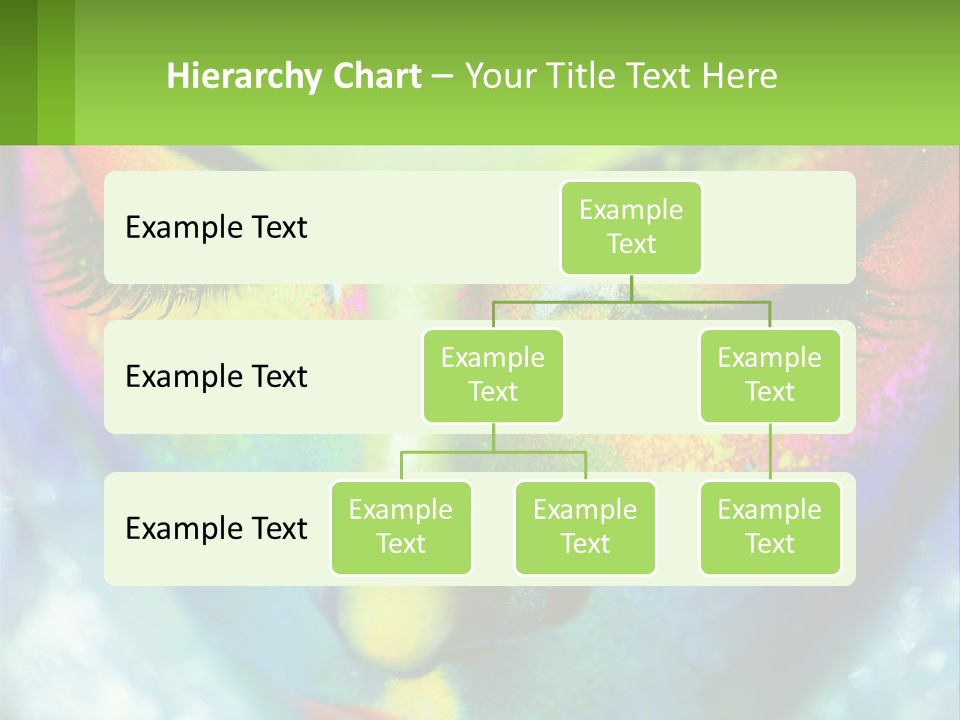 A Woman's Colorful Makeup Is Featured In This Powerpoint Presentation PowerPoint Template