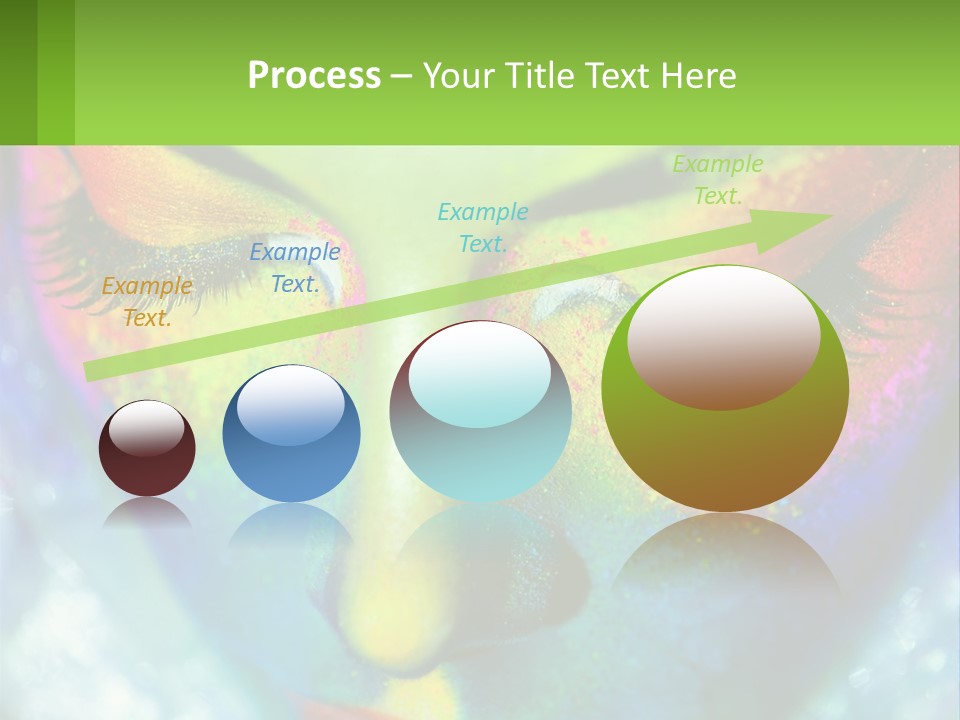 A Woman's Colorful Makeup Is Featured In This Powerpoint Presentation PowerPoint Template