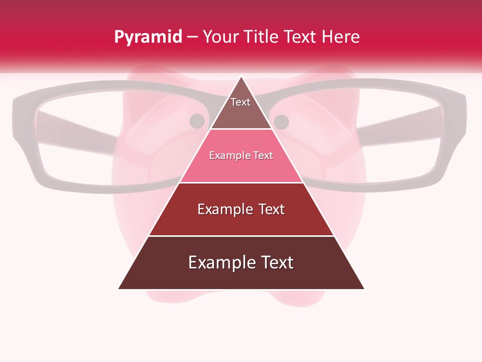 A Piggy Bank With Glasses On Top Of It PowerPoint Template