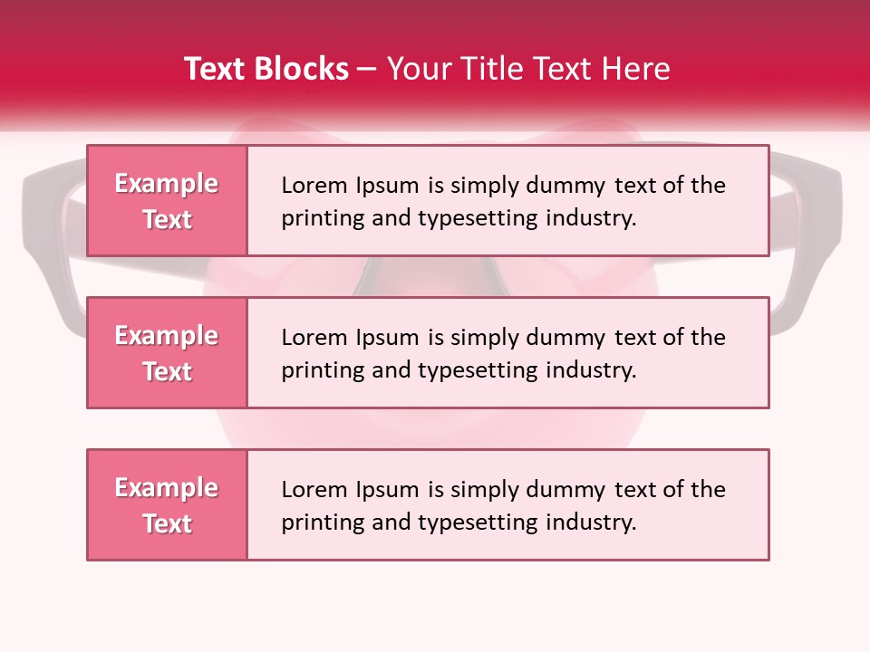 A Piggy Bank With Glasses On Top Of It PowerPoint Template
