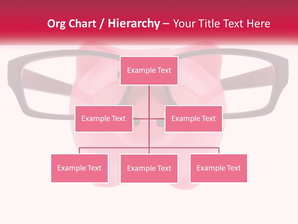 A Piggy Bank With Glasses On Top Of It PowerPoint Template