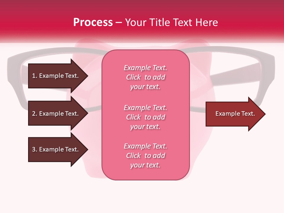 A Piggy Bank With Glasses On Top Of It PowerPoint Template