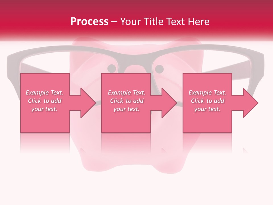 A Piggy Bank With Glasses On Top Of It PowerPoint Template