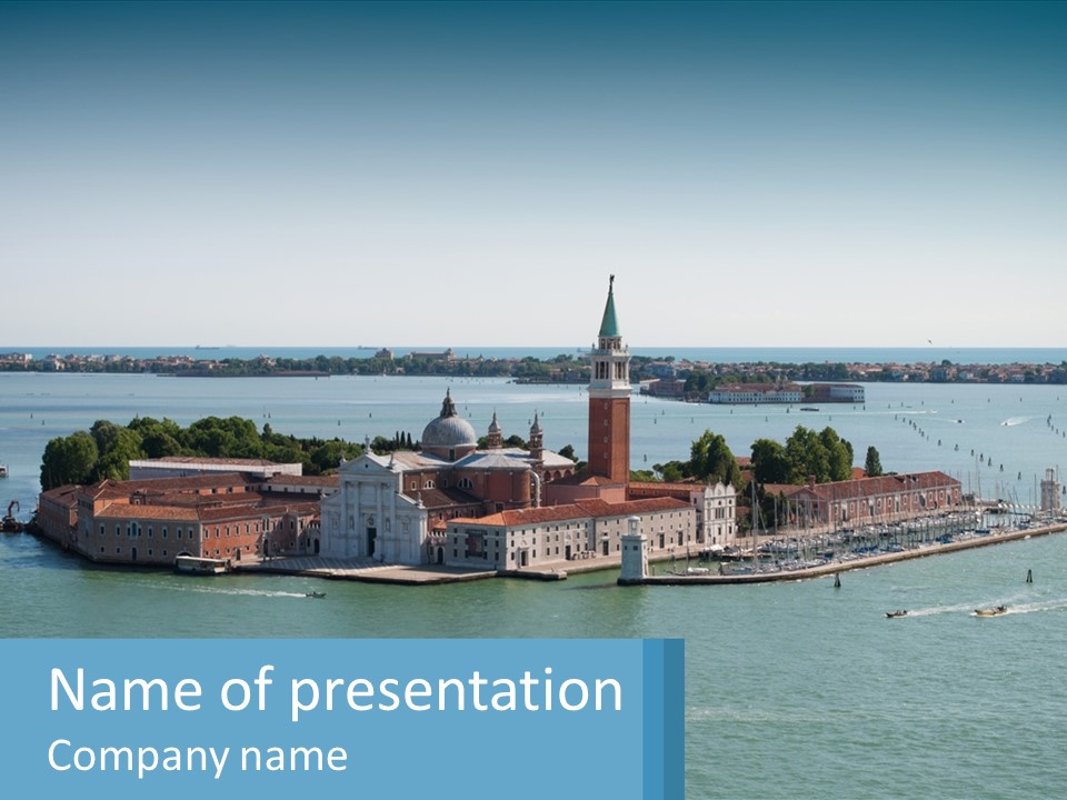 A Large Body Of Water With A Small Island In The Middle Of It PowerPoint Template
