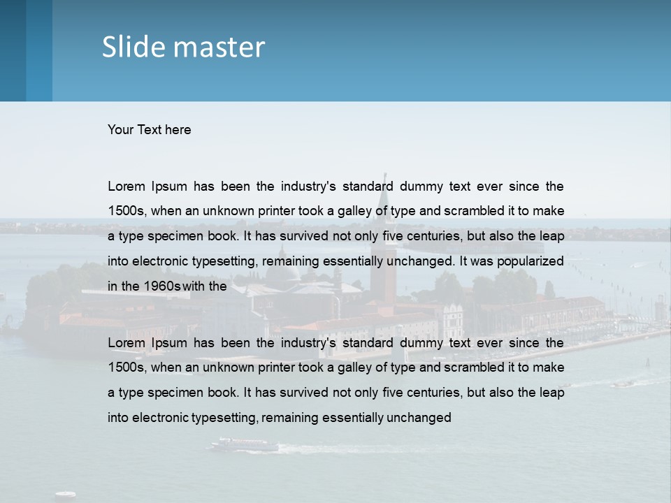 A Large Body Of Water With A Small Island In The Middle Of It PowerPoint Template